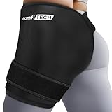 Comfitech XL Hip Ice Pack Wrap Reusable Cold Application Brace with Extra Large Gel Pad & Extended Straps for Total Hip Replacement, Thigh, Shoulder, Back