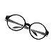 T TOOYFUL 1 Paar Miniatur Runde Rahmen Brillen Puppenbrille Gläser Für 18" Puppenzubehör - Schwarz