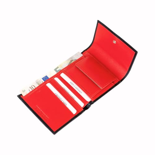 Image of WILDVIBEZ Black & red Leather Women Wallet | RFID Blocking Ladies Purse | Ultra Strong Stitching | 4 Card Slots I Lightweight I mini Wallet Women Leather | 6 Months Warranty (Pack of 2)