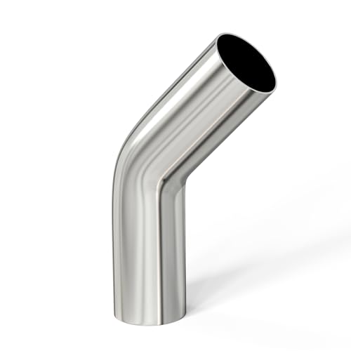 GASHER 1PCS 45 Degree Aluminum Alloy Tube Intercooler Pipe Air Intake Tube 4OD Leg Length 4 (100mm)
