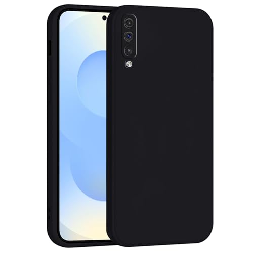 Mixroom - Cover Custodia Case per Samsung Galaxy A50 / A30S / A50S Protezione Fotocamera in Silicone TPU Morbido Opaco Bordi Piatti Colore Nero