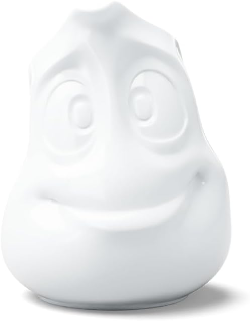 TASSEN Porcelain Small Jug, Jolly Face Edition, 11 oz. White (Single Small Jug), Creamer