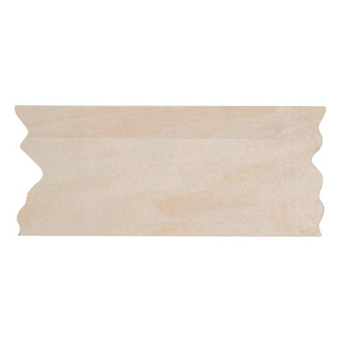 Darice Wood Sign Rectangle with Jagged Edges 7.25 inches 12 Pieces (12-Pack) 9161-91