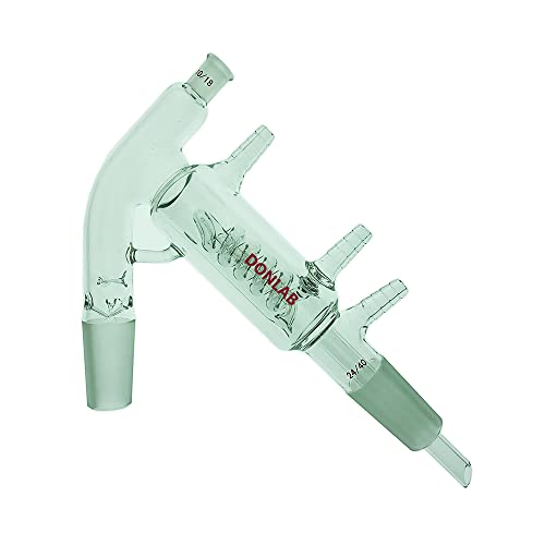 DONLAB Glass All-in-one Micro Distilling Head Short Path Vigreux Coil Condenser 10/18 Thermometer Joint