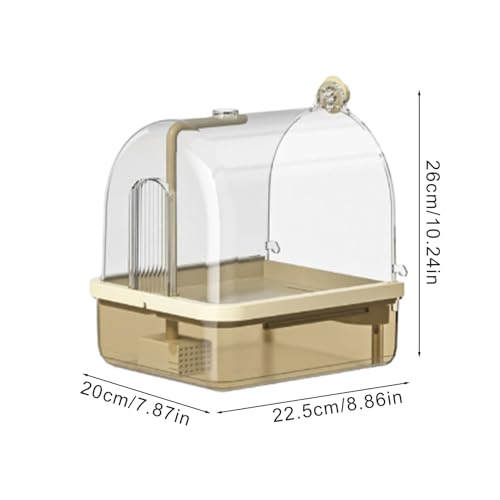 Station de bain automatique pour perroquets perruche ondulée avec perchoir