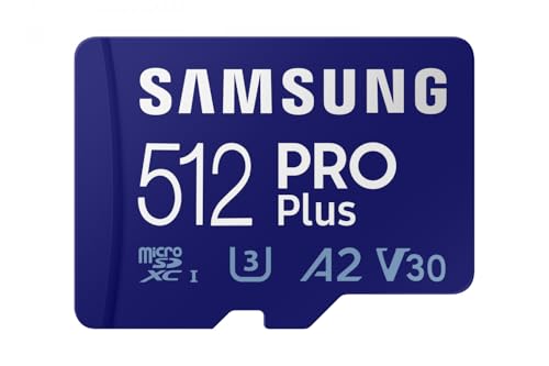 Samsung PRO Plus MB-MD512KB/WW Carte mémoire microSDXC UHS-I U3 160 Mo/s Full HD & 4K UHD avec lecteur de cartes USB 512 Go