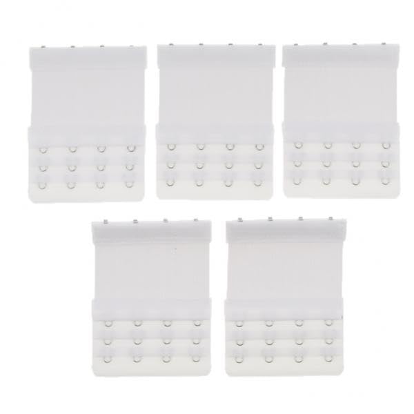 merishopp 2x5Pack Womens Bra Extender 4 Hook 3 Rows Bra Extension Underwear Straps White-picture-20