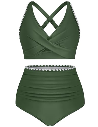 UMIPUBO Two-Piece Bikini Set – Modest Cut and Color Block Design UMIPUBO Two-Piece Bikini Set – Modest Cut and Color Block Design