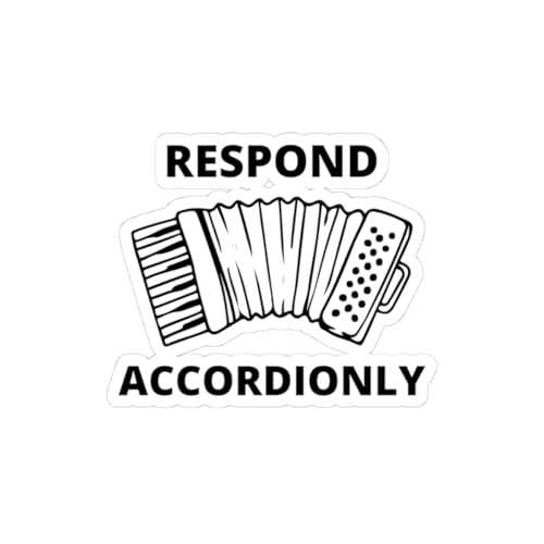 Accordion Musician Sticker - 'Accordionly' Vinyl Decal for Band Directors, Polka Enthusiasts, Clever Gifts