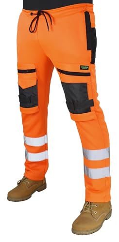 Pantalon de travail en polaire haute visibilité pour homme orange taille XL