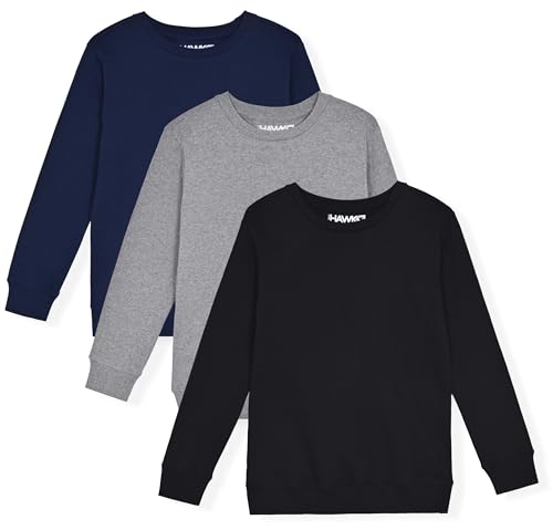 Boys Sweatshirts for Kids Crew Neck Sweater | 2 Pack and 3 Pack Fleece Sweatshirts for Boys