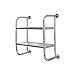 Organize It All 2 Tier Chrome Pipe Mounted Tempered Glass Bathroom Storage Shelf