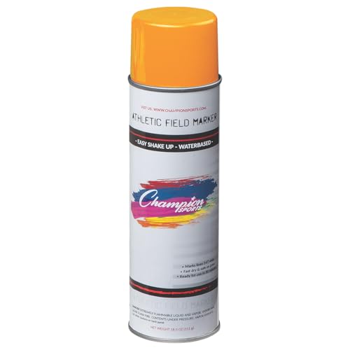 Champion Sports Field Marking Paint, Case of 12, Flourescent Orange, 20 oz
