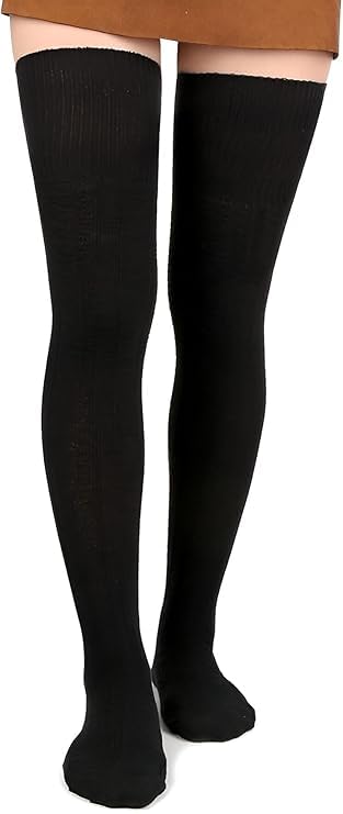 vanibha � Wool Warm Thigh High Socks | Knitted Thick Thermal Woolen Socks for Women Winter Wear Knee Length | Knee High Leg Warmers Long Socks Boot Cuffs Knee Cap | Stocking Girls-picture-23