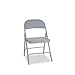 Alera ALEFC94LG Steel Folding Chair with Two-Brace Support, Light Gray (Case of 4)