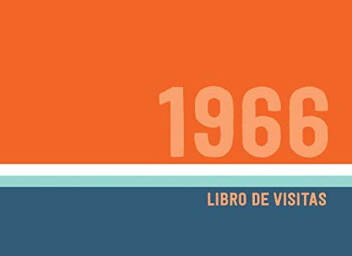 1966 Libros de Visitas: Libro de visitas para fiestas de cumpleaños de estilo retro para que la familia y los amigos inserten saludos y mensajes | 100 páginas