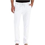 Jogginghose Herren Baumwolle Jogging Hose Sporthose Sportbekleidung Leichte Sommerhose Einfarbig Hosen Sport Freizeithose Herrenhosen Weiß 3XL