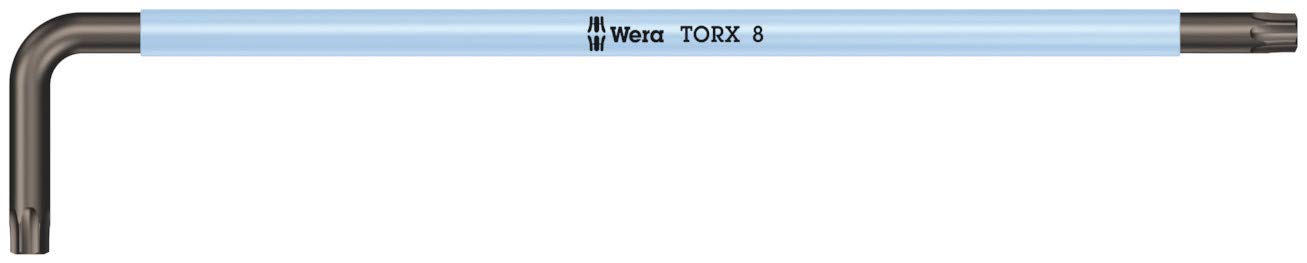 Wera 05024481001 967 SXL Torx Laser Long L-Key, Ice Blue, TX 8 x 90 mm