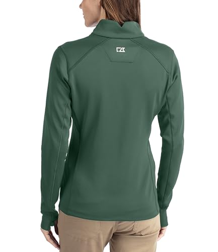 Image of Cutter & Buck womens Moisture Wicking Upf 50+ Stretch Traverse Half Zip PulloverPullover Sweater