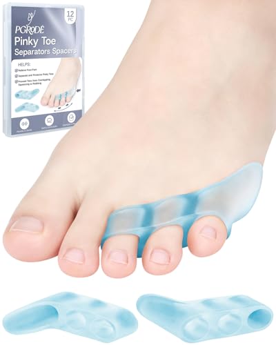 PGRODE 12 Pcs Gel Pinky Toe Straightener