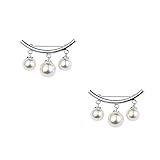 Comidox 2Pcs Fashion Elegant Pearl Cardigan Collar Clip Holder Fixed Strap Charm Safety Pin Brooch...