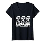 Photo Gallery donna side line social club maglietta con collo a v Photo Gallery donna side line social club maglietta con collo a v