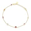 Vxddy Mujer Pulsera Ajustable 14K Oro Chapado Plata de Ley Pulseras Regalo Joyería