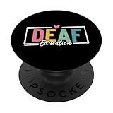 Gehörlosenbildung DHH-Lehrer Wertschätzung Lustiger Hörverlust PopSockets Klebender PopGrip