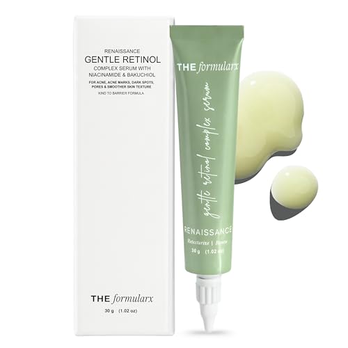 Image of The Formularx 0.1% Retinol + 0.5% Granactive Retinol Gentle Complex Serum With Niacinamide & Bakuchiol | For Acne, Acne Marks, Dark Spots, Wrinkles, & Pores | Anti Aging & Brightening Face Serum | 30G