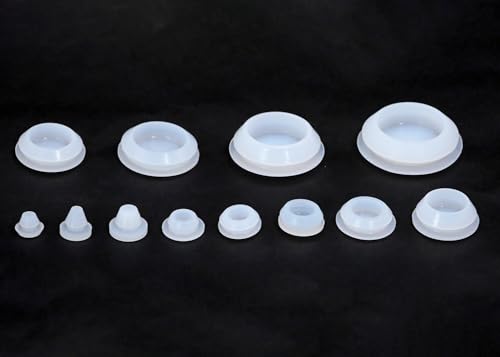 Image of ONLYKXY 10 Pcs Clear Silicone Round Snap in Type Locking Furniture Hole Plugs Button Protective Cover Cap Head,Universal (25mm /0.98inch)