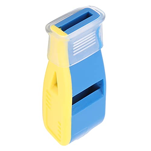 Silbato para árbitro con cordón ajustable azul y amarillo miniatura 3