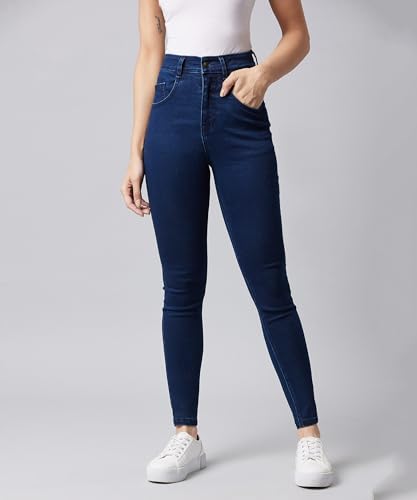 Image of Dolce Crudo Women's Skinny Fit High Rise Cropped Length Stretchable Denim Jeans