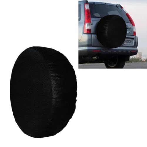 Image of Spare Tire Cover, Universal Fit for Trailer, RV, SUV, Truck and Many Vehicle, Waterproof & Dust-Proof PVC Leather Tire Wheel Soft Cover, 25-27 Inch Weatherproof Tire Protector (14 inch)