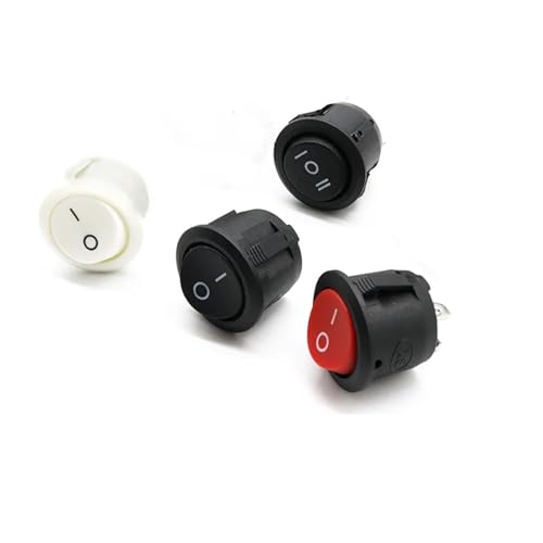 Interruptor basculante redondo KCD1-105 mini impermeable para sustituir botones dañados 16,5mm 4