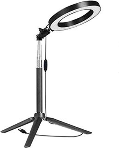 Flashes 32cm/12inch LED Ringlicht Fillin Lampe 3500K-5600K Dimmbar mit Fernbedienung + Metall Stativ Ständer Max Höhe 170cm + Einstellbare Smartphone