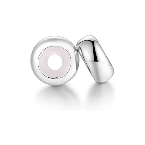 Spacer Charm 925 Sterling Silver Clip Charm Stopper Beads Silicone Positioning Charm fit Fashion 3mm Pandora Charms Bracelet & Necklace (Silver) Cover