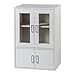 Movian, Vetrina/Armadio con ripiani e maniglia per ante/Armadio in legno/Scaffale per libri con ante, Ripiano regolabile in altezza 3,2 cm, Cucina, Soggiorno - Cabinet - GKN-9060 - Quercia Bianco