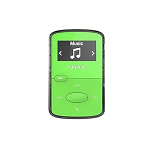 SanDisk 8GB Clip Jam MP3 Player, Green – microSD card slot and FM Radio – SDMX26-008G-G46G