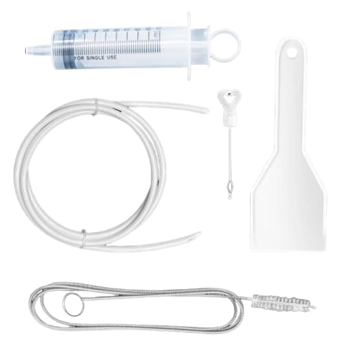 Kit de limpieza de refrigerador, herramienta de limpieza de agujeros de drenaje, 5 dispensadores de agua, kits de limpieza de líneas de refrigerador, herramienta de dragado de refrigerador