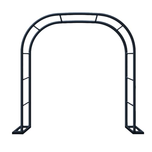 ガーデンアーチ ローズアーチ 耐久性 バラ フラワーアーチ 薔薇 パーゴラ 黒 白 緑 庭のアーチ 結婚式のアーチ 背景の装飾 19mm亜鉛メッキ鋼管 幅80-350cm 庭 DIY 園芸 菜園 薔薇 花立て アイアンアーチ(黒い,幅140x高い220cm