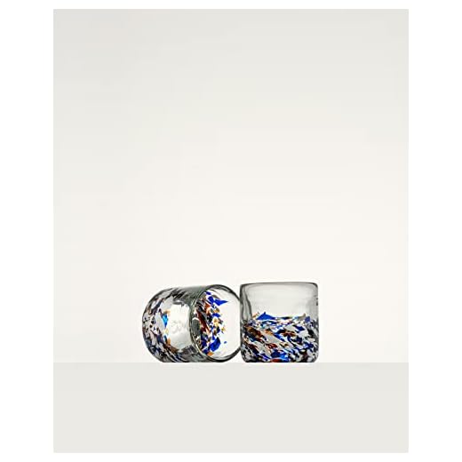 ANTONI BARCELONA Set 2 Vasos Whiskey Especial Edición Hecho a Mano Home Decor Totalmente Artesano Calidad Suprema Indicado Bebida Espiritual Casa Decoración