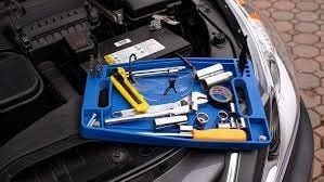 SARNESHWERAM Flexible Portable Tool Tray | Tool Box Organizer | Silicone Bit/Screws/Nails Holder with Integrated Measurement Ruler | Automotive Tool & Accessories (Set of 1,Multicolor) 3