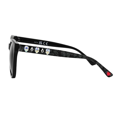 Betsey Johnson Women's Dress to Impress Sunglasses Round, Black, 55 mm3