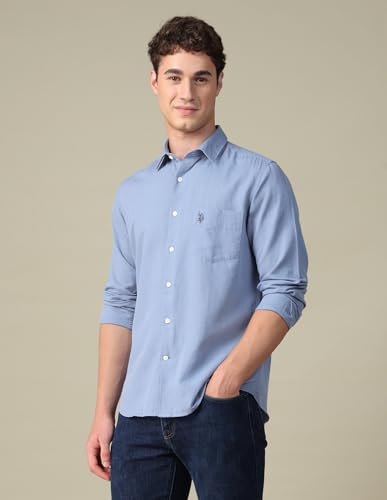 Image of U.s.Polo Association Men's Solid Tailored fit Shirt