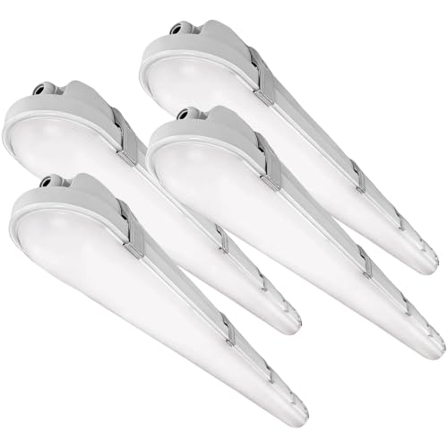 DOSILIO 4FT LED Vapor Tight Lights, 60/50/40W 3/4/5000K Adjustable, 4Pack