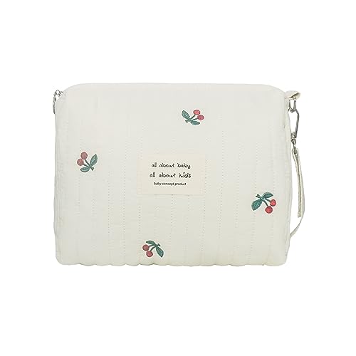 Image of Lmbabter Baby Stroller Storage Bag Diaper Bag Infant Carriages Diaper Organizer Pouches Embroidered Mommy Bag for Outdoor