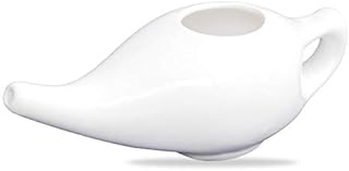 Leak Proof Durable Ceramic Neti Pot Non-Metallic and Lead Free Comfortable Grip |