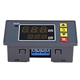 DC 12V, Timer Relay Module, Programmable Digital Time Delay Switch, with LED Display, 0-999s/min/h Cycle Controller, for Light Water Pump Engine, AC 250V 10A