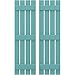 Ekena Millwork ARW401SB415X59PTH Americraft Four 3 Exterior Real Wood Spaced Board-n-Batten Shutters (Per Pair), Pure Turquoise
