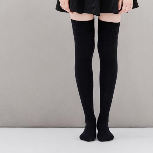 Kayhoma Extra Long Cotton Thigh High Socks Over the Knee High Boot Stockings Cotton Leg Warmers
